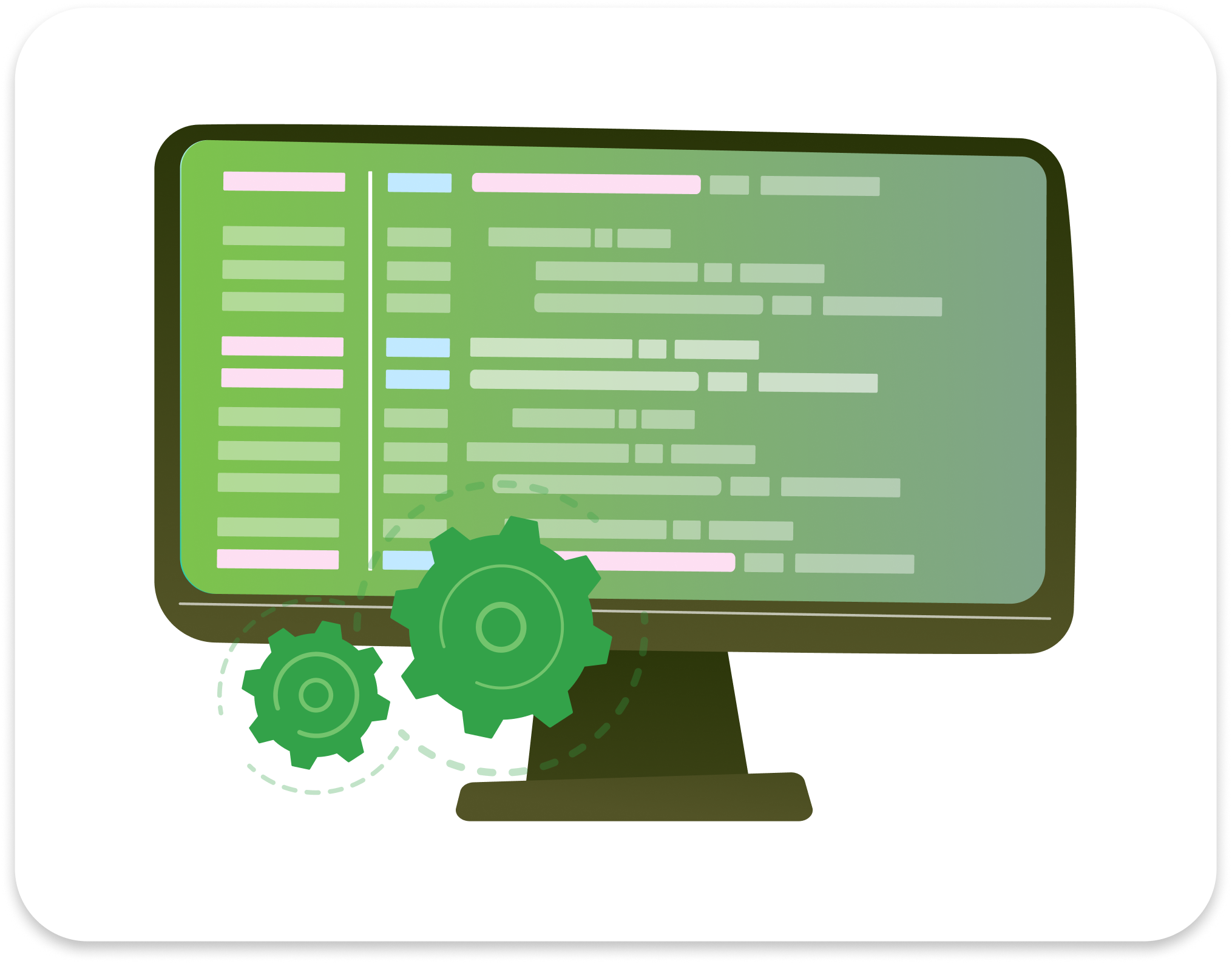 Монітор з кодом та інфраструктура